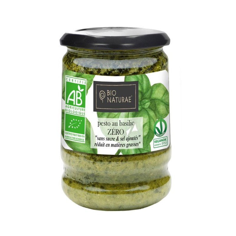 Pesto au basilic zéro bio 190gr
