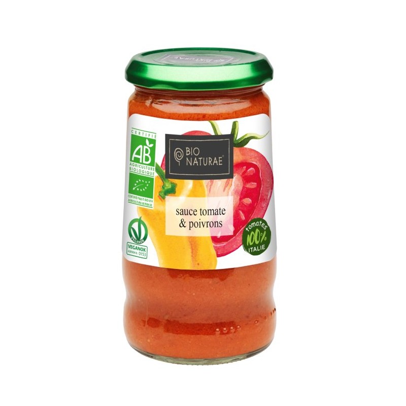 Sauce tomate & poivrons bio 345gr 