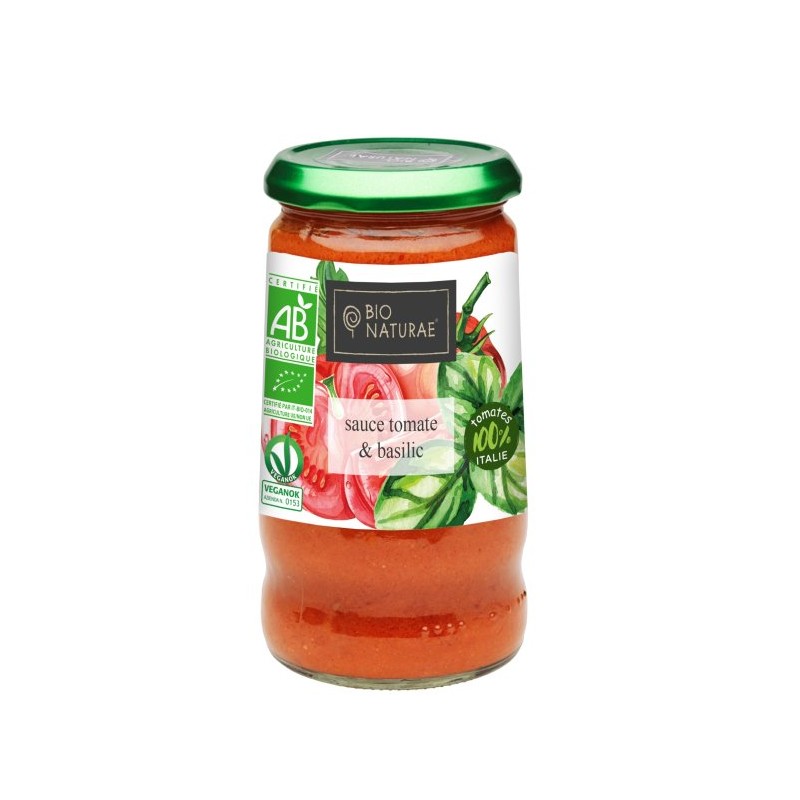 Sauce tomate & basilic bio 345gr    